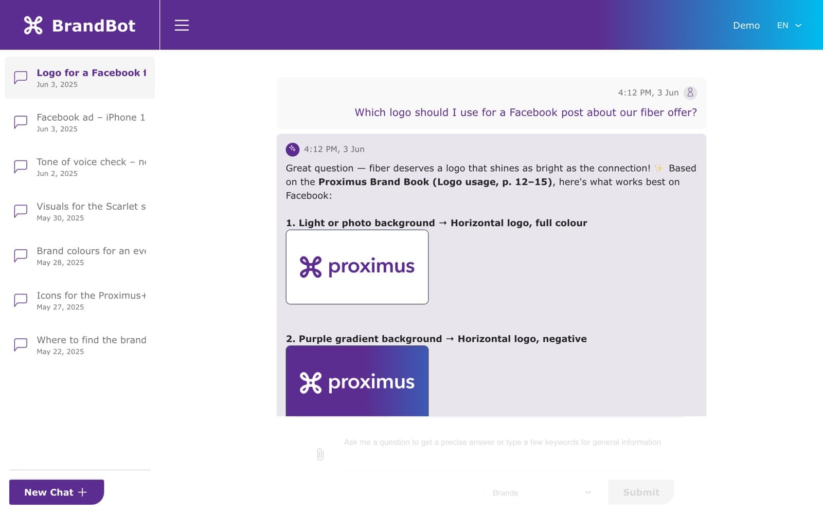 BrandBot screenshot